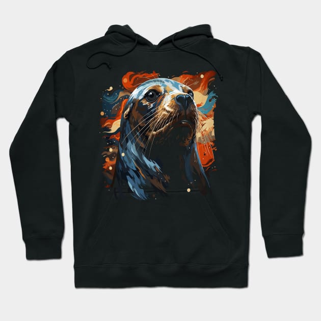 Patriotic Sea Lion Hoodie by JH Mart